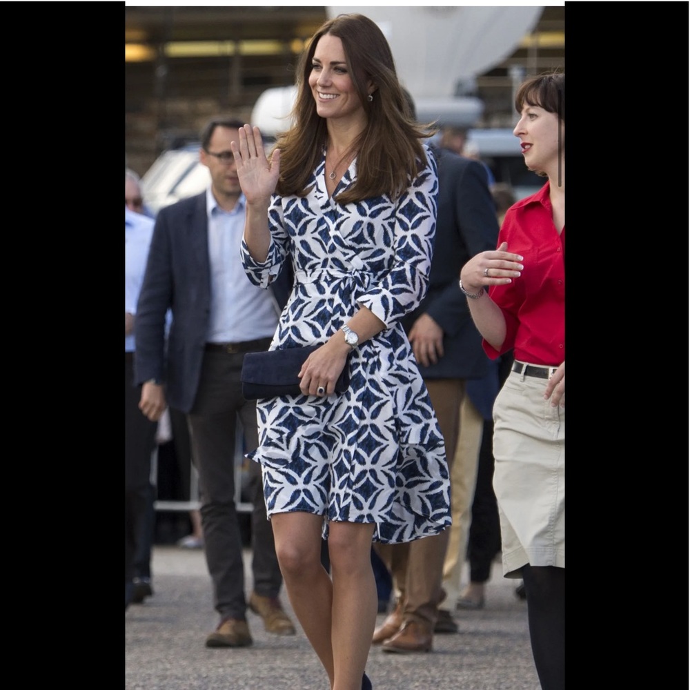 Diane Von Furstenberg ikat wrap dress
